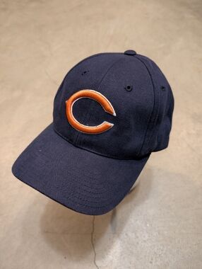 Y2K Reebok Chicago Bears Navy Blue Baseball Cap NFL Strap Back